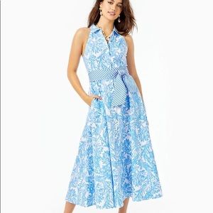 Lilly Pulitzer Chrisella Stretch Midi Shirt Dress